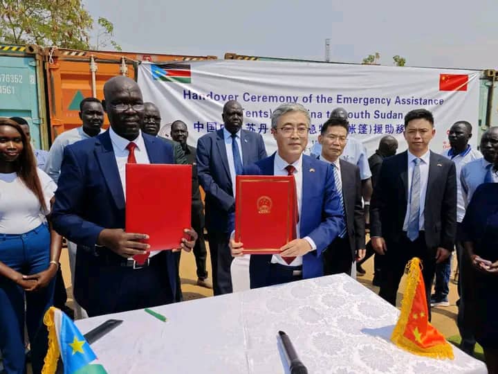 China Donates 8,808 Tents to South Sudan 