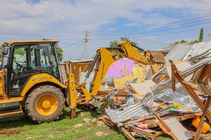 Central Equatoria State Demolition Committee, JCC Demolishes Structures Illegally Erected in School Lands in Juba City